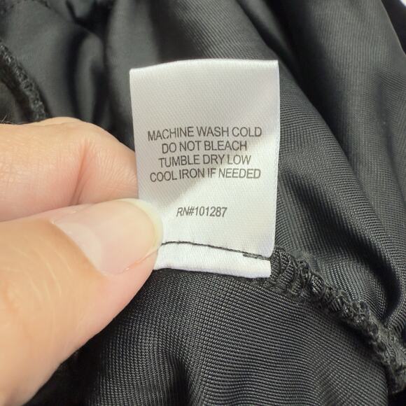 Alexia Admor Plus Size 1X Juliana Draped Velvet Wrap V Neck Dress Black - Picture 7 of 9